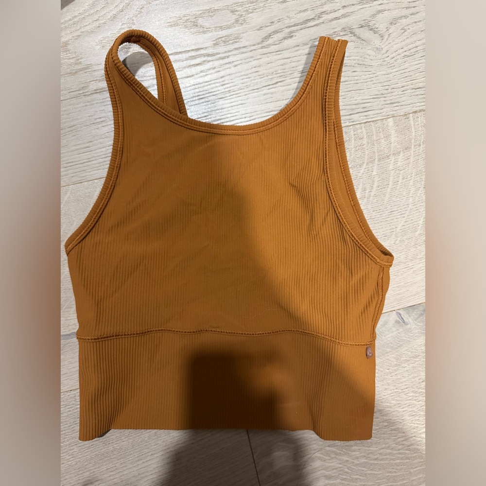 Lululemon Tan Ribbed Crop Top